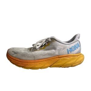 Hoka One One Arahi 6 Shoes Womens 10 White Orange Running Athletic Shoes Cushion